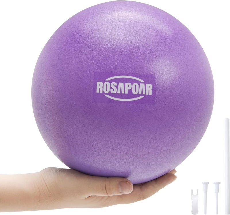 ROSAPOAR Small Exercise Ball - 9 Inch Mini Pilates Ball, Anti-Burst Yoga Ball for Stretching & Core Strength Workout, Physical Therapy & Yoga at Home Gym & Office - Image 1